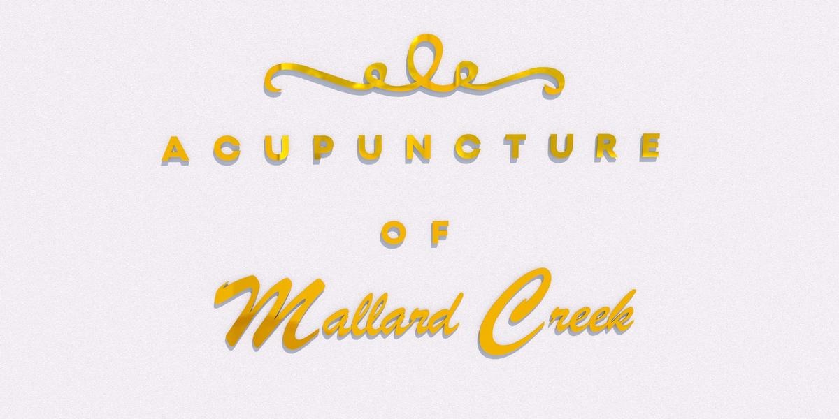Custom Flat Cut Letters for "Acupuncture of Mallard Creek" | 1-Year Warranty