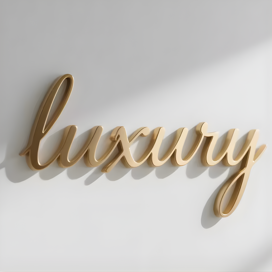 Dimensional non-illuminated sign for exterior business branding
