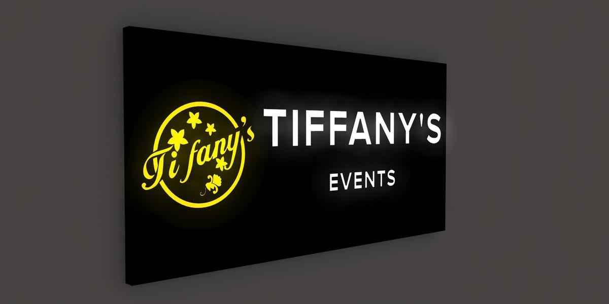 Custom Business Sign for "Tiffany's Events" | 1-Year Warranty