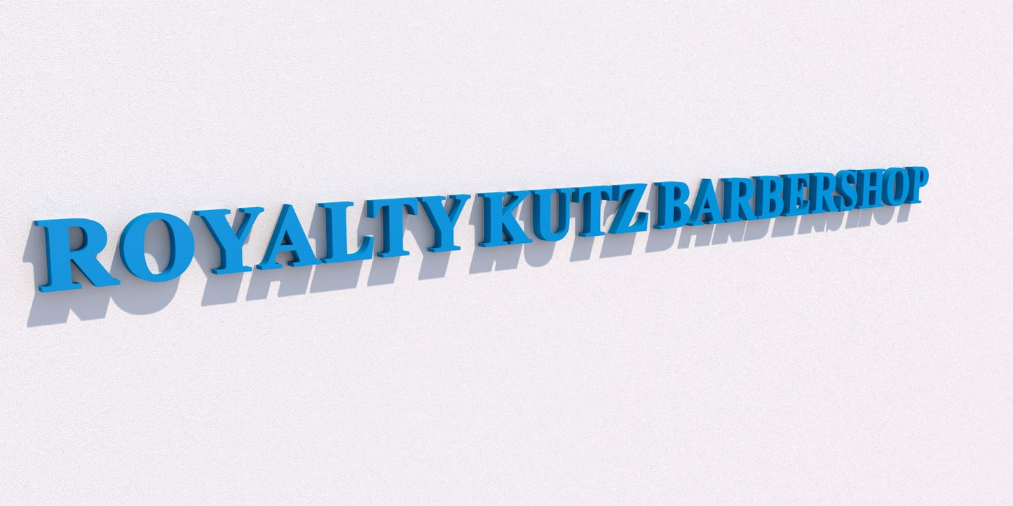 Custom Business Sign for Royalty Kutz | 3-Year Warranty