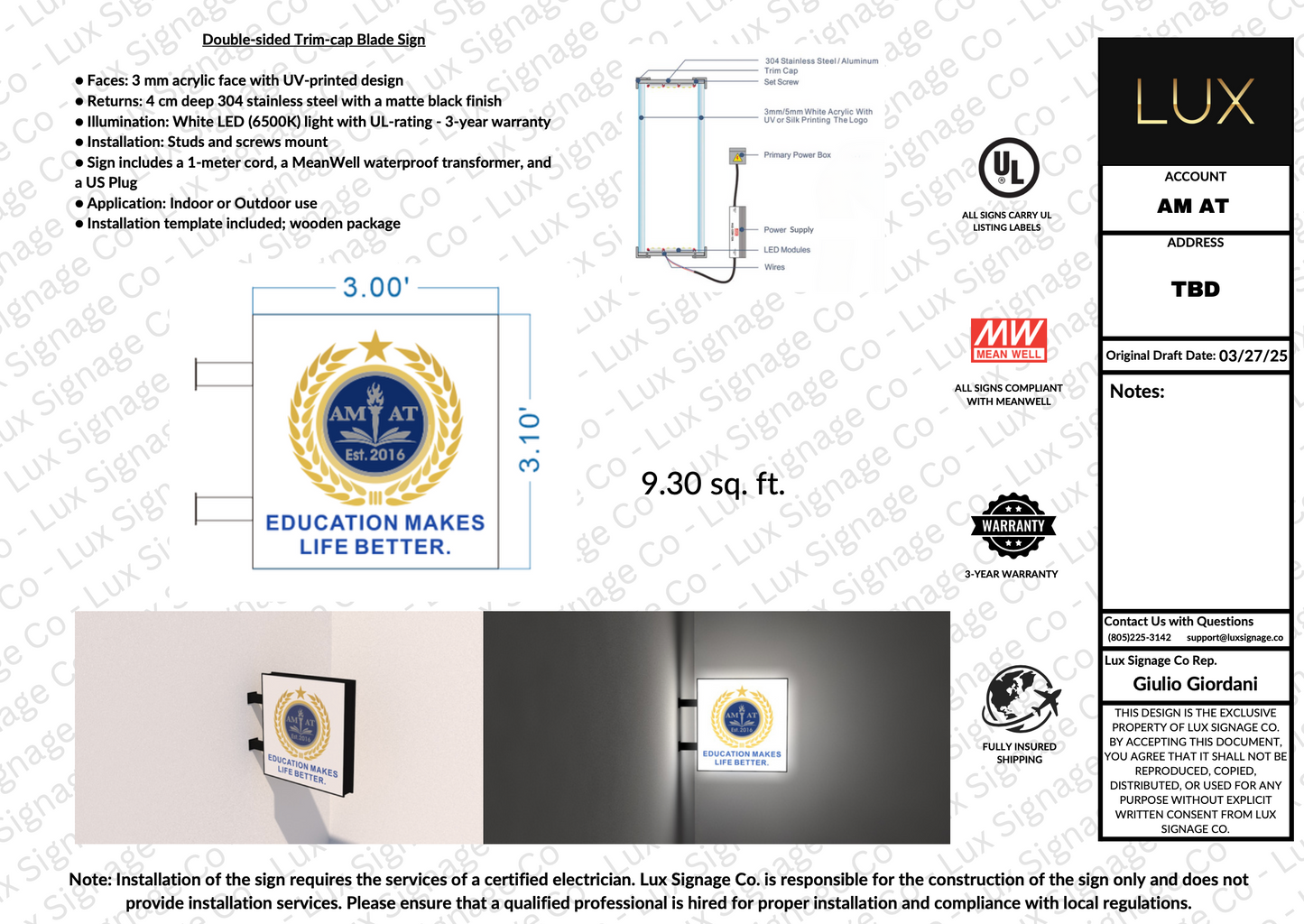 Custom Business Sign for Austin Medical Assistant Training
