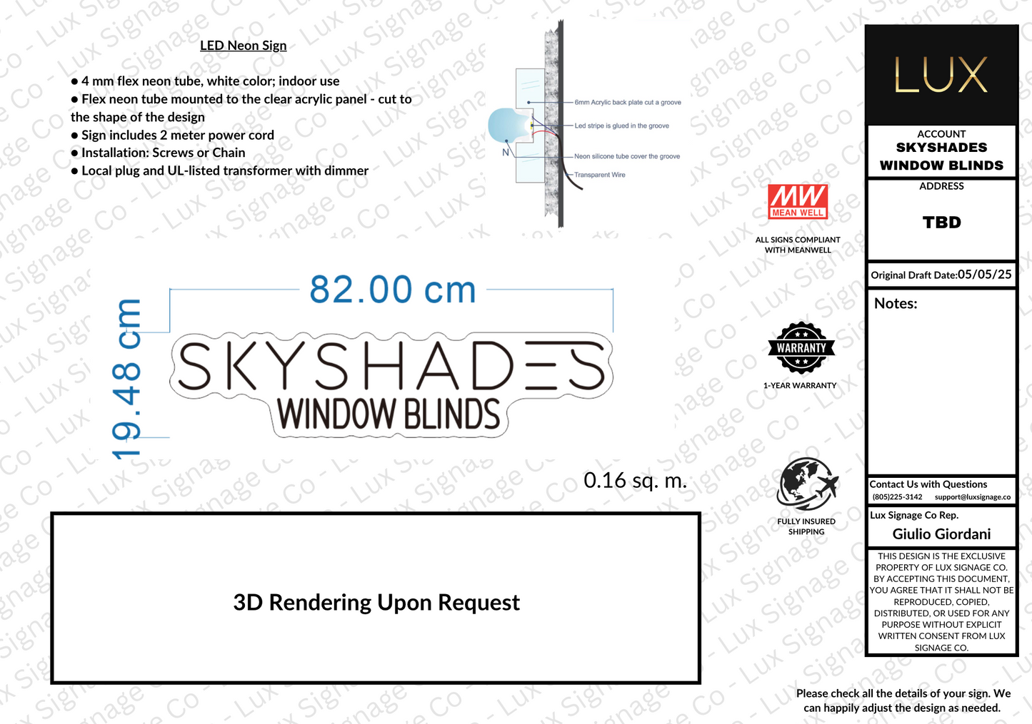 Custom Business Sign for SkyShades