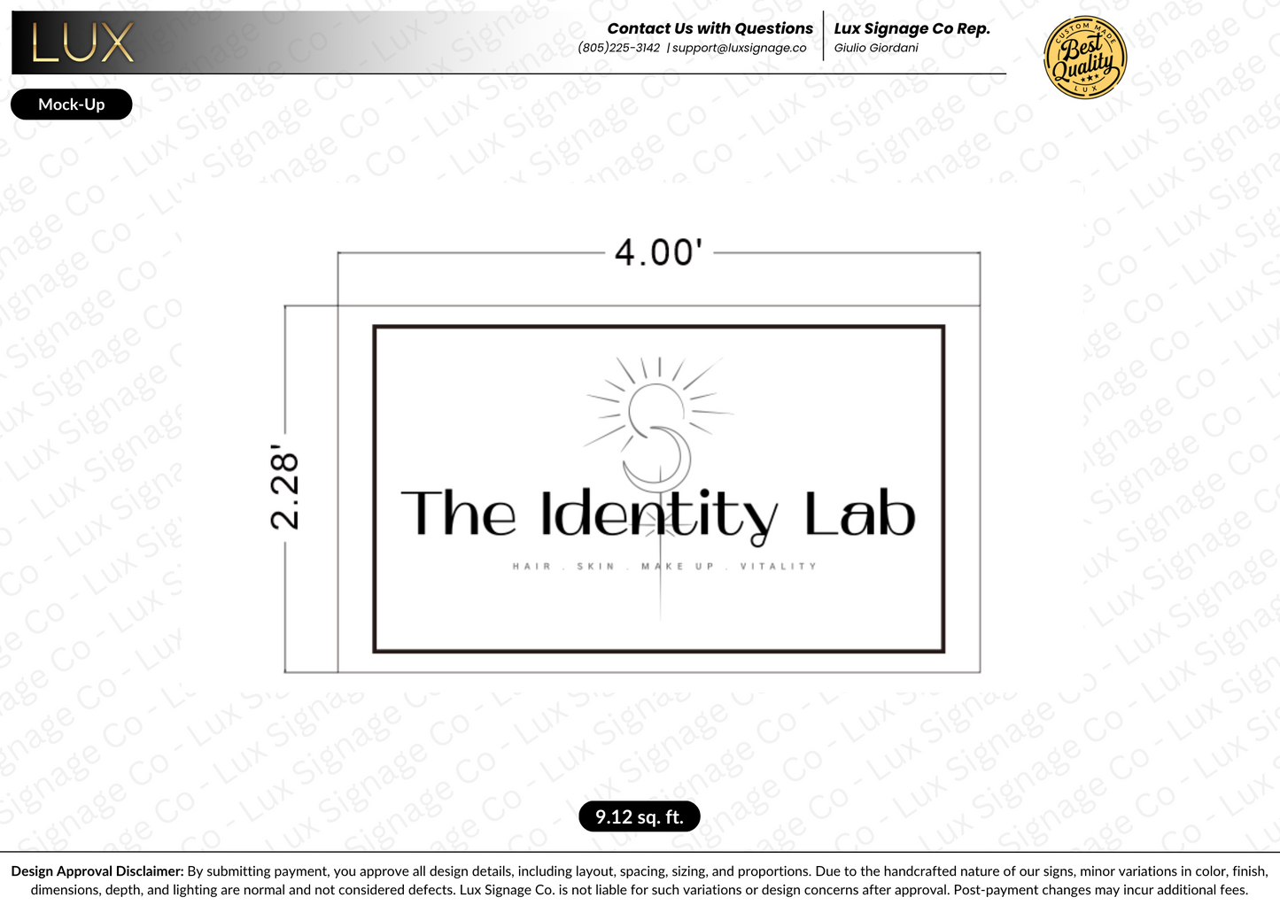 Custom Business Sign for The Identity Lab