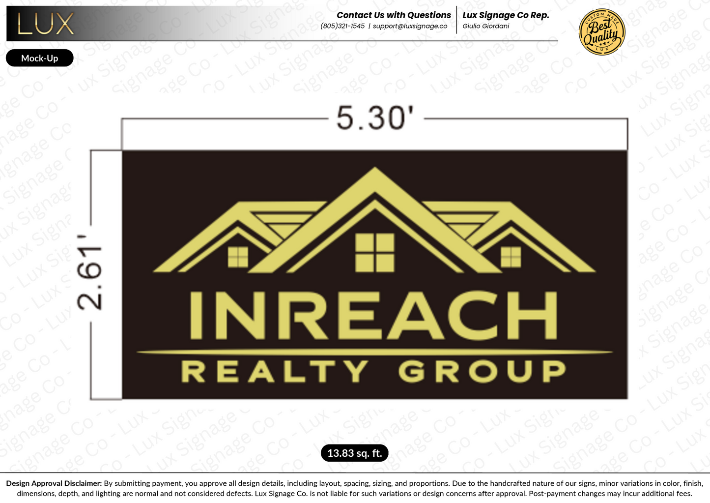 Custom Business Sign for InReach Realty Group