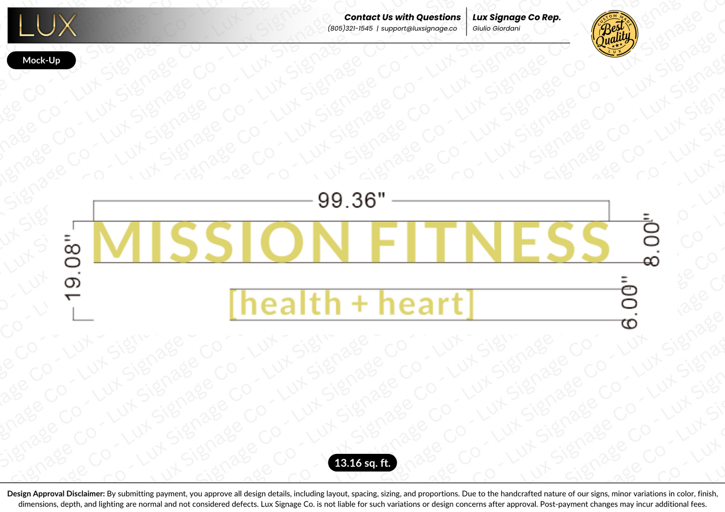 Custom Business Sign for Mission Fitness
