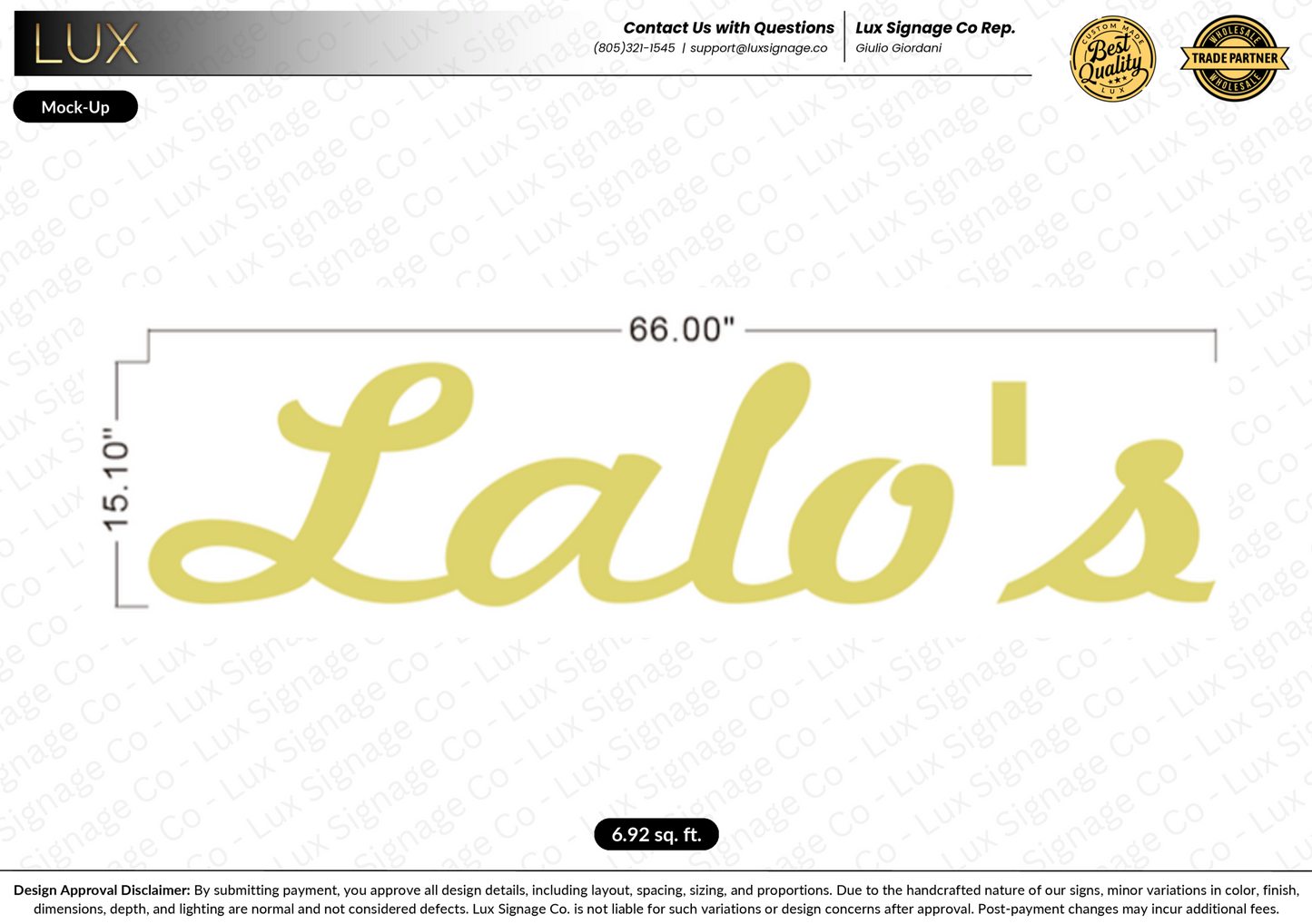 Custom Business Sign for Lalo's