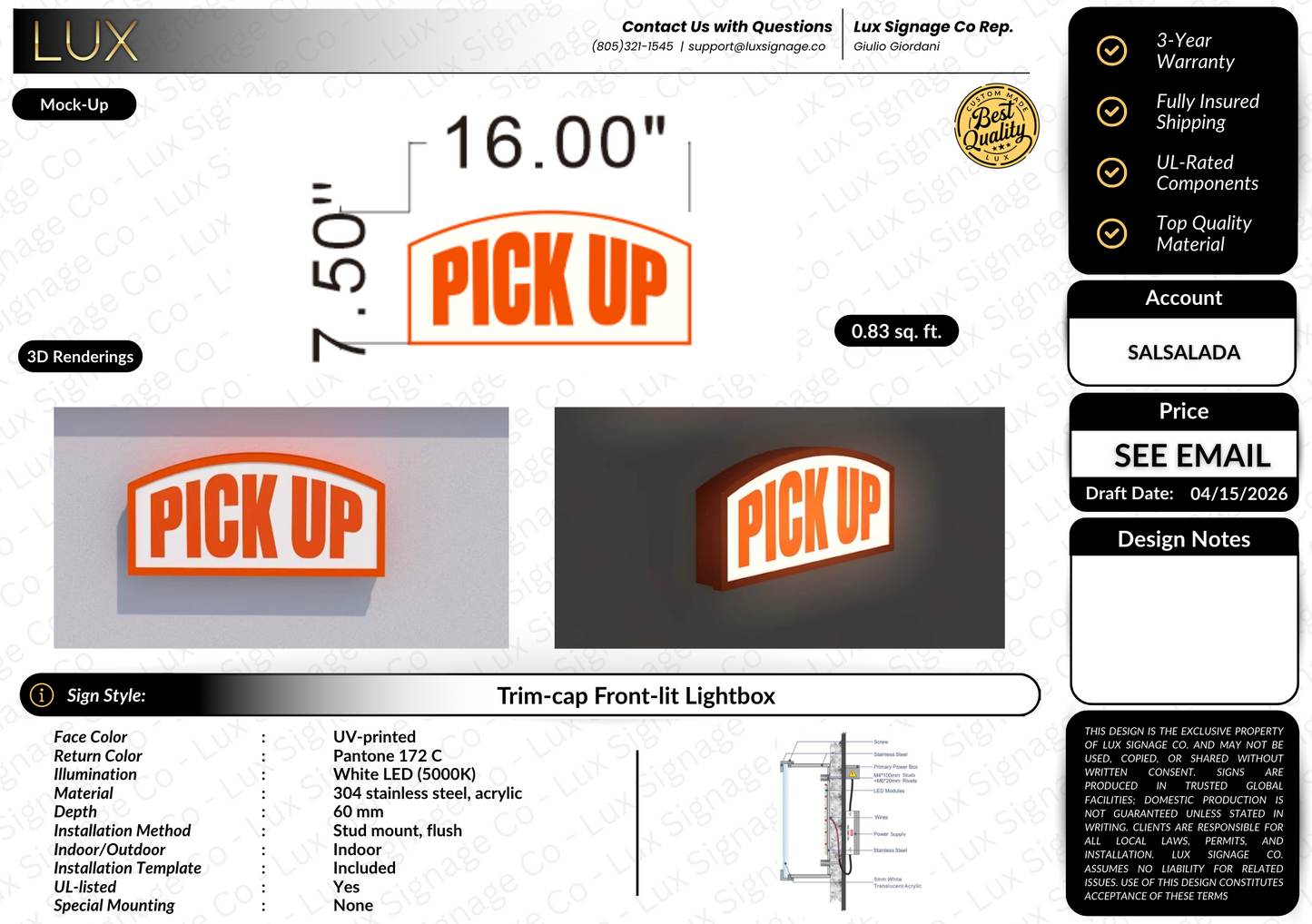 Custom Business Sign for Tacolada