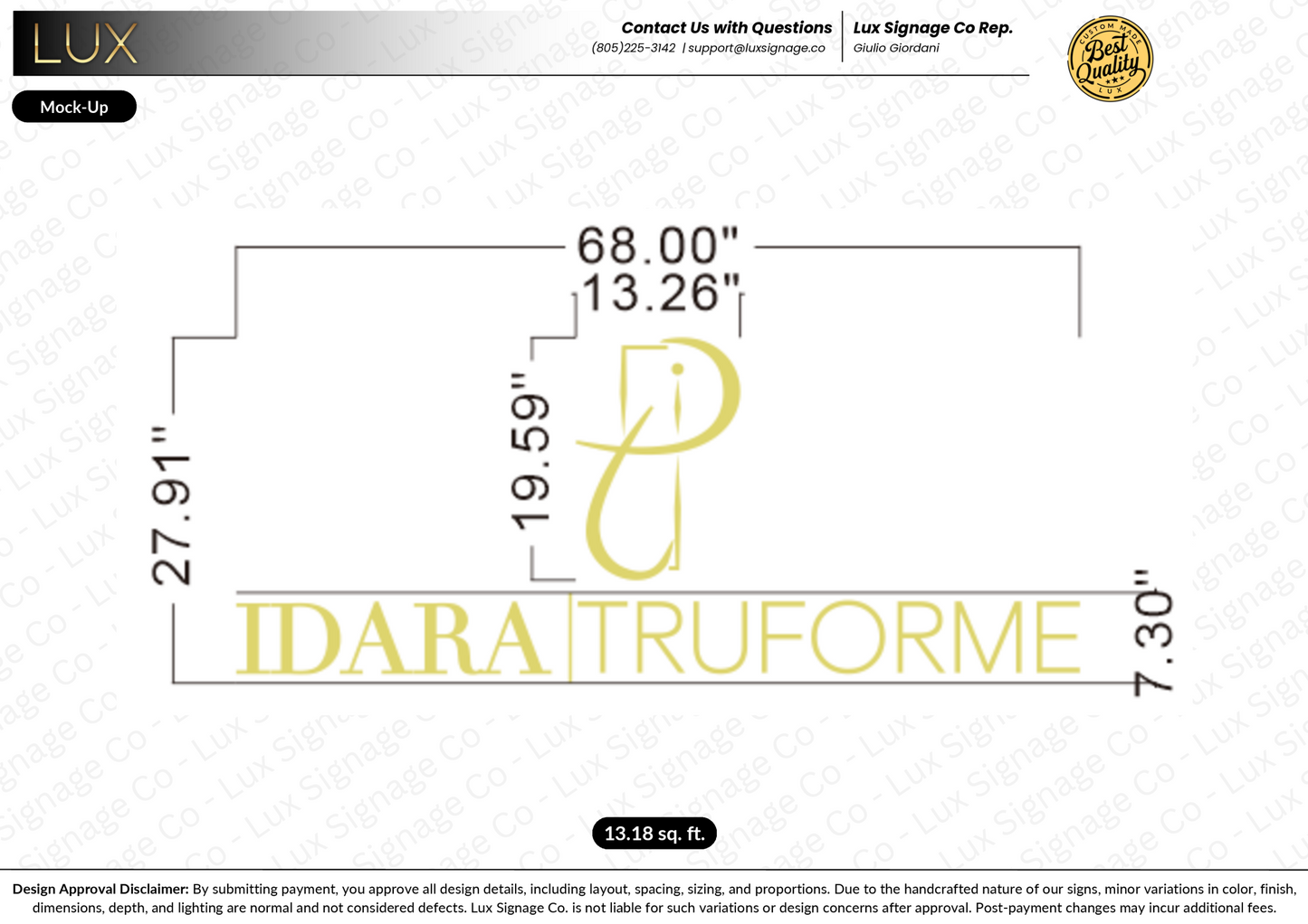 Custom Business Sign for Idara