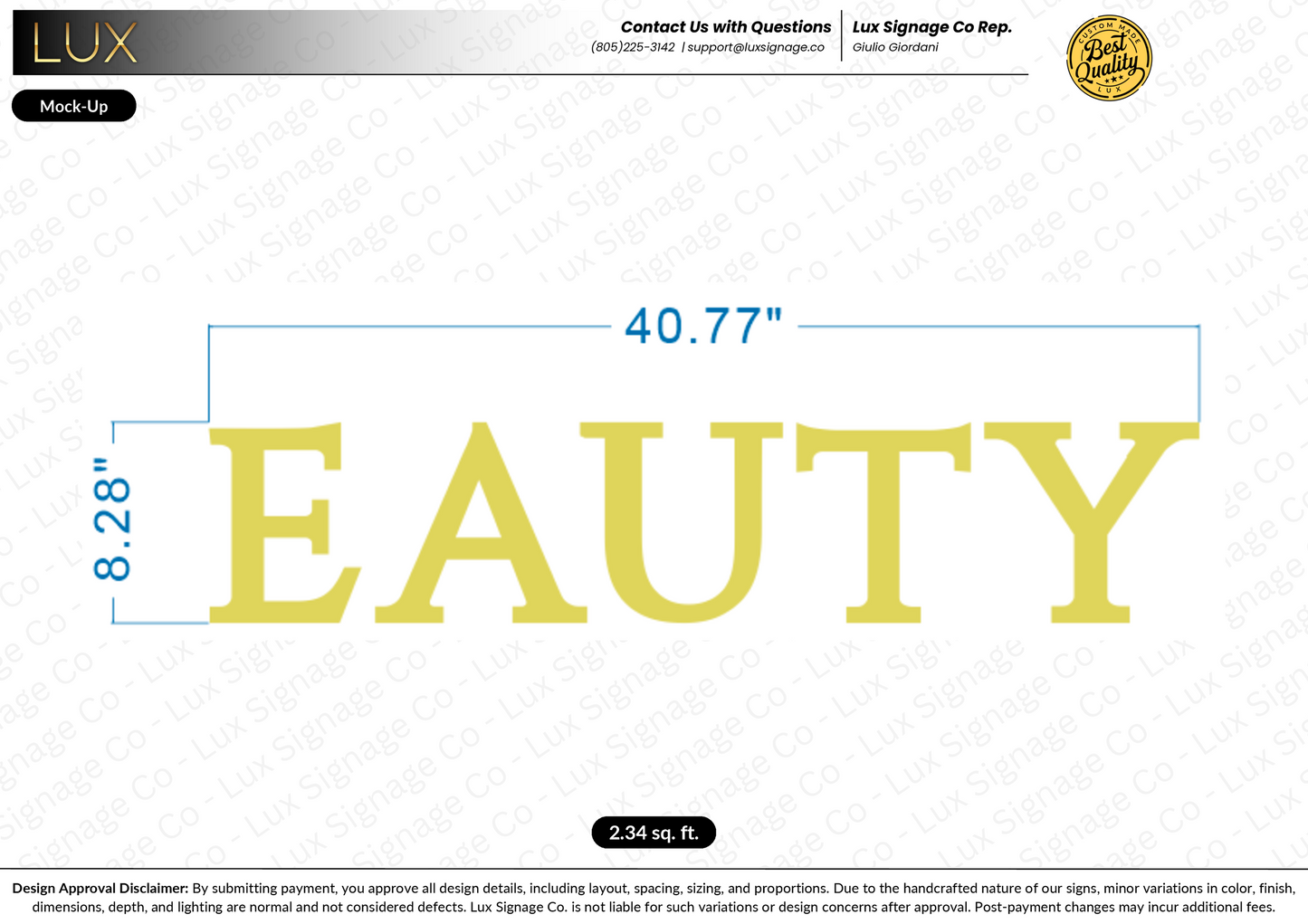 Custom Business Sign for Lauren Cruz