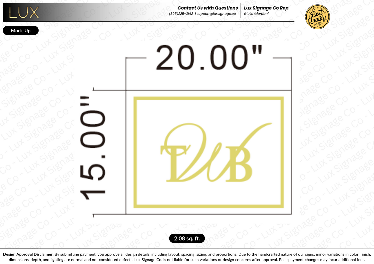 Custom Business Sign for TWB