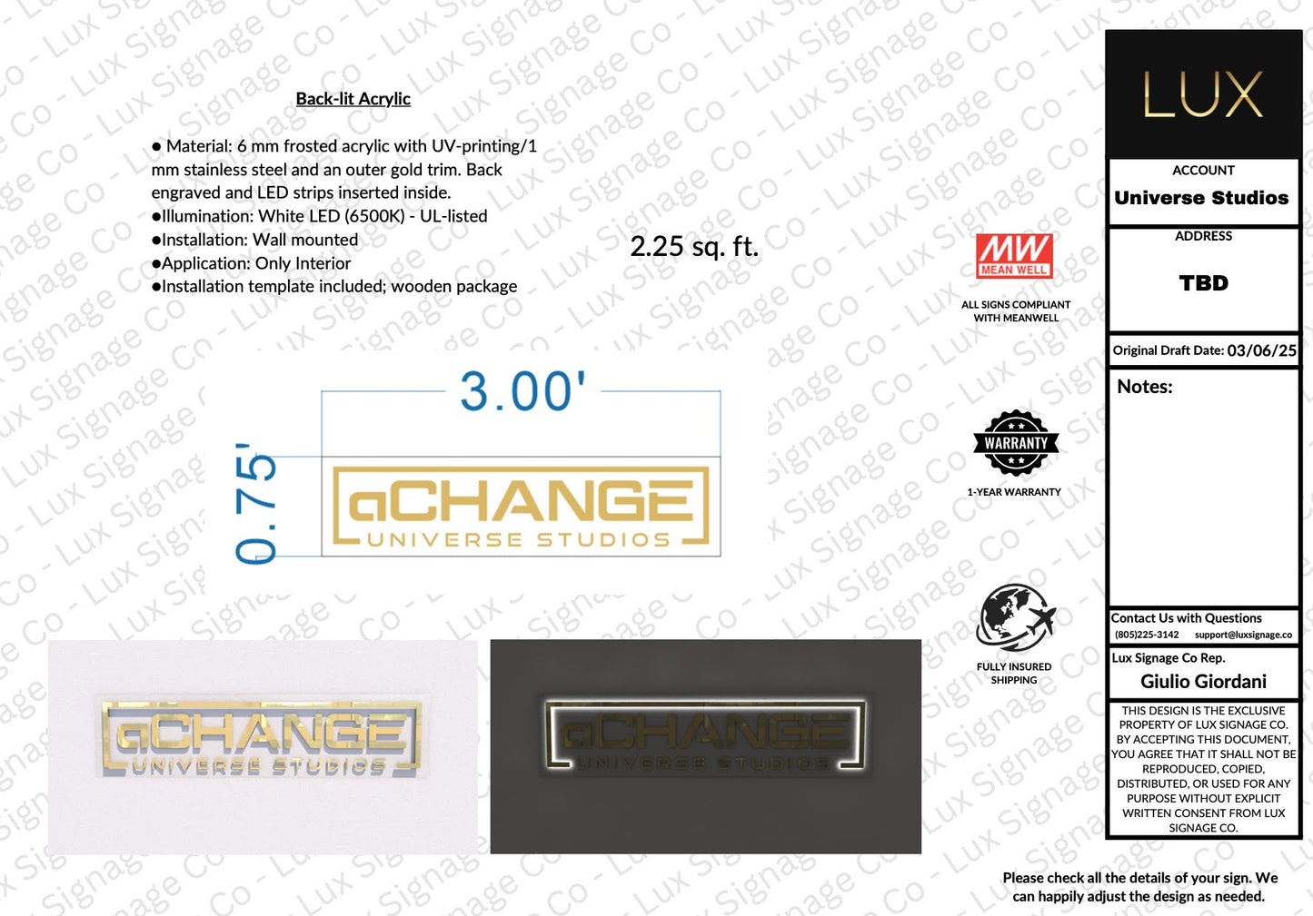 Custom Business Sign for Cathy | (aCHANGE)