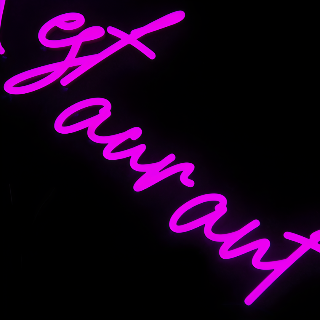 Commercial acrylic LED neon sign with clean edges