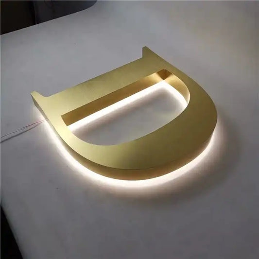 Durable back-lit business signs with elegant halo lighting effect.