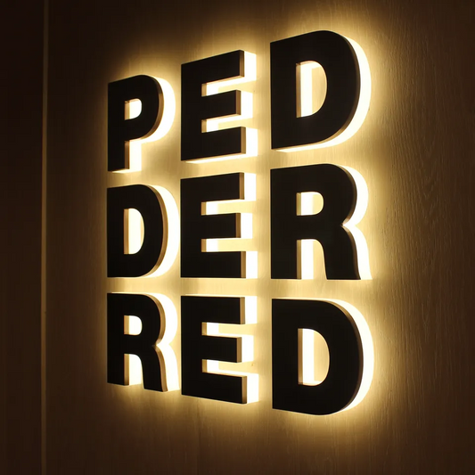 High-quality back-lit channel letters for exterior retail signage.