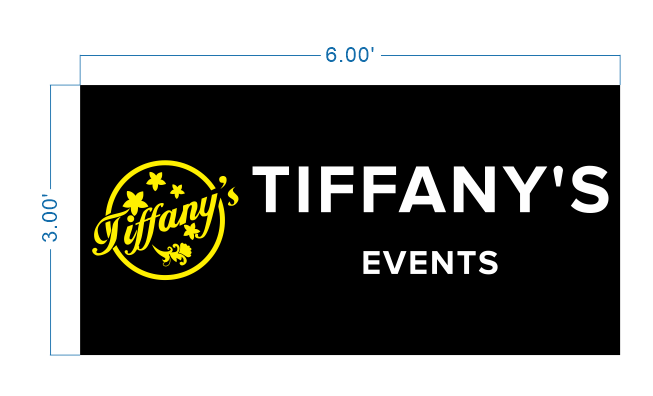 Custom Business Sign for "Tiffany's Events" | 1-Year Warranty