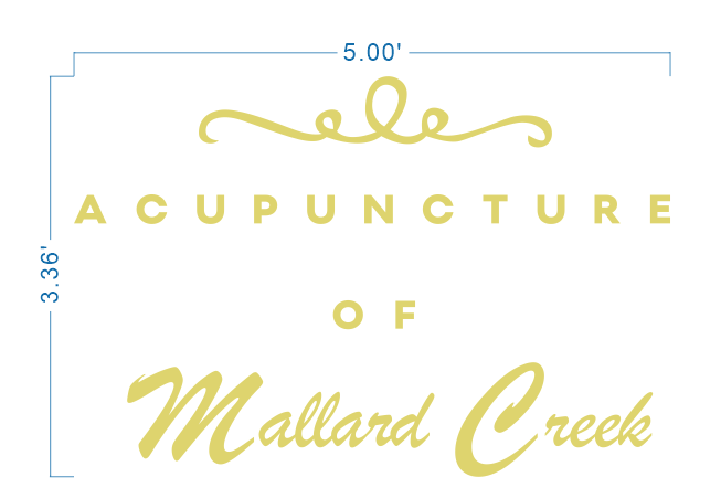 Custom Flat Cut Letters for "Acupuncture of Mallard Creek" | 1-Year Warranty