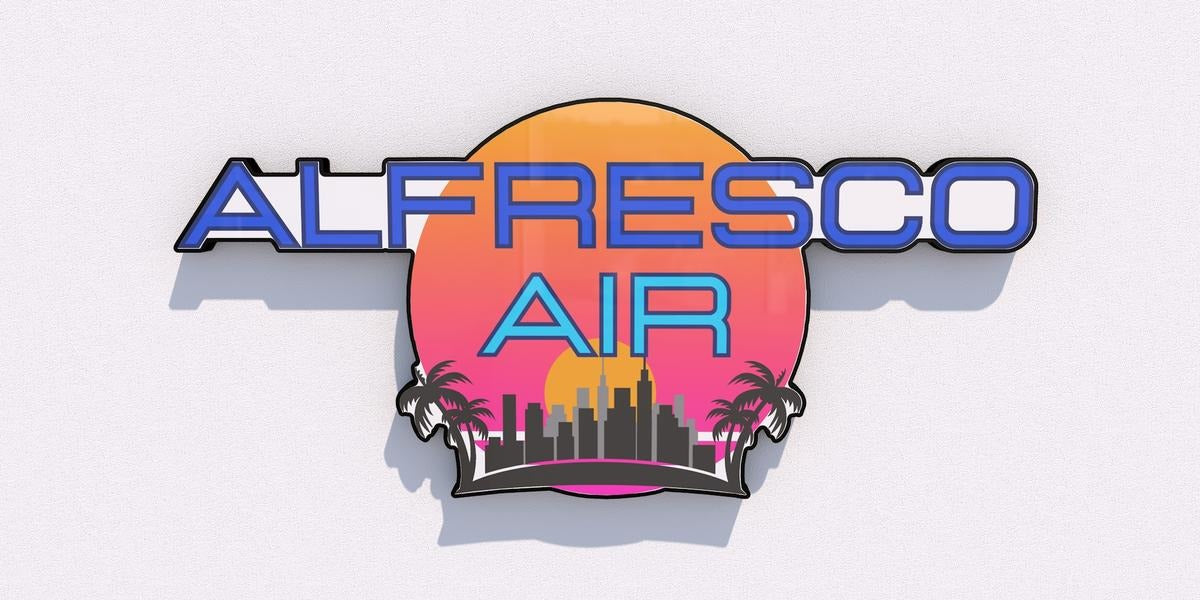 Custom Business Sign for "Alfresco Air" | 1-Year Warranty