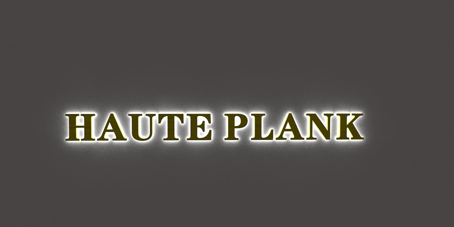 Custom Business Sign for "HAUTE PLANK" | 1-Year Warranty