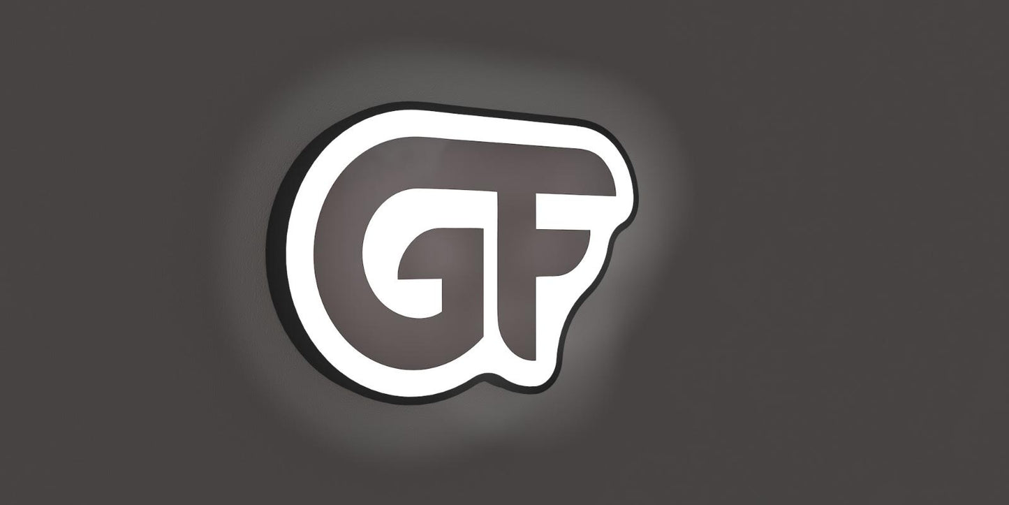 Custom Business Sign for "GF" | 1-Year Warranty