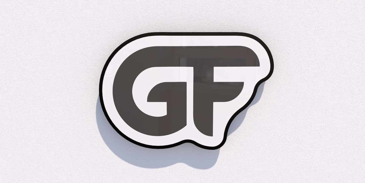 Custom Business Sign for "GF" | 1-Year Warranty