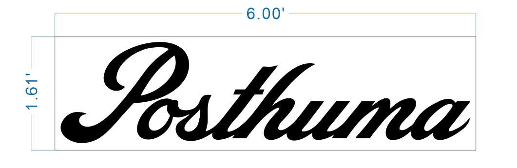 Custom Business Sign for "Posthuma" | 1-Year Warranty