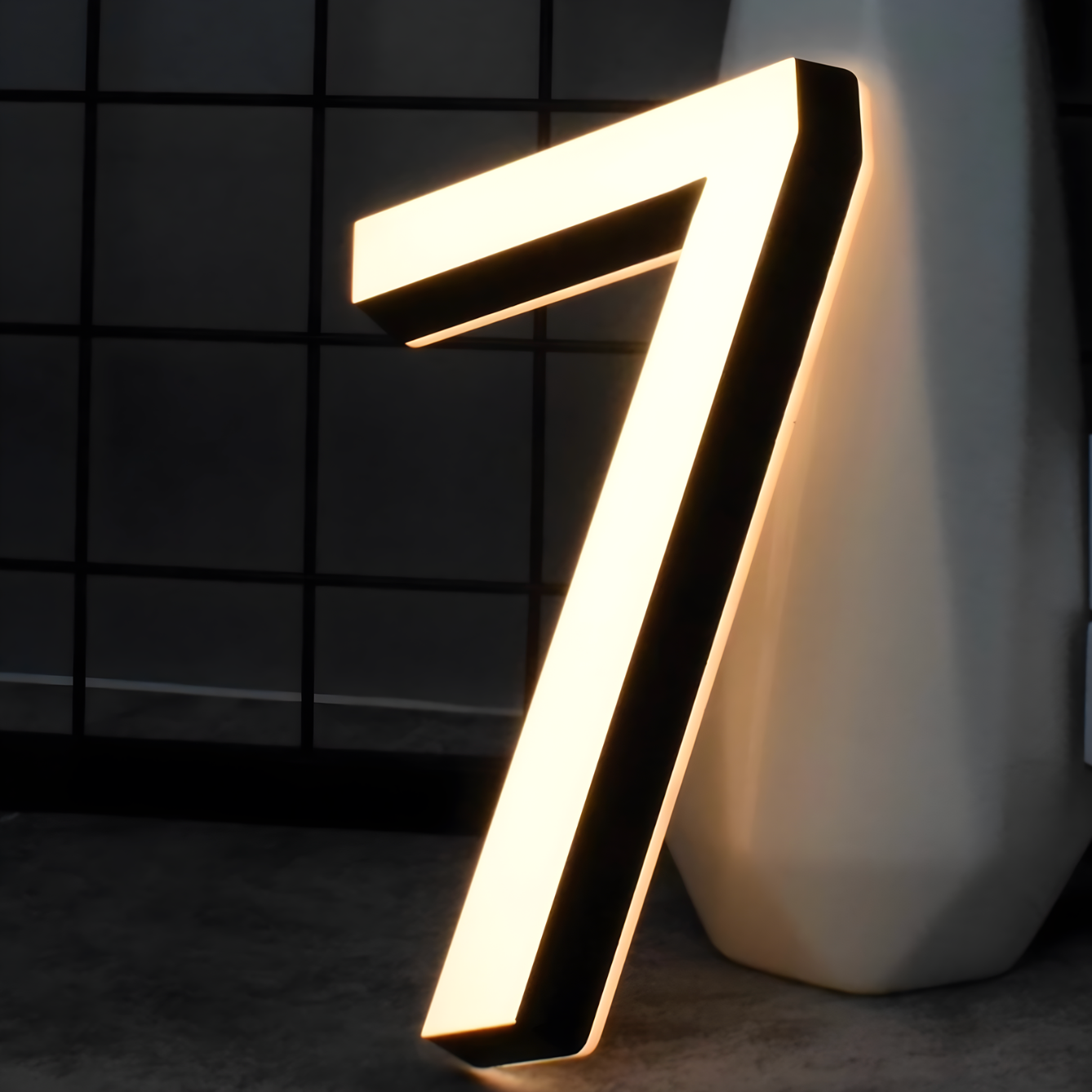 LED trimless channel letter showcasing bright front illumination and soft halo