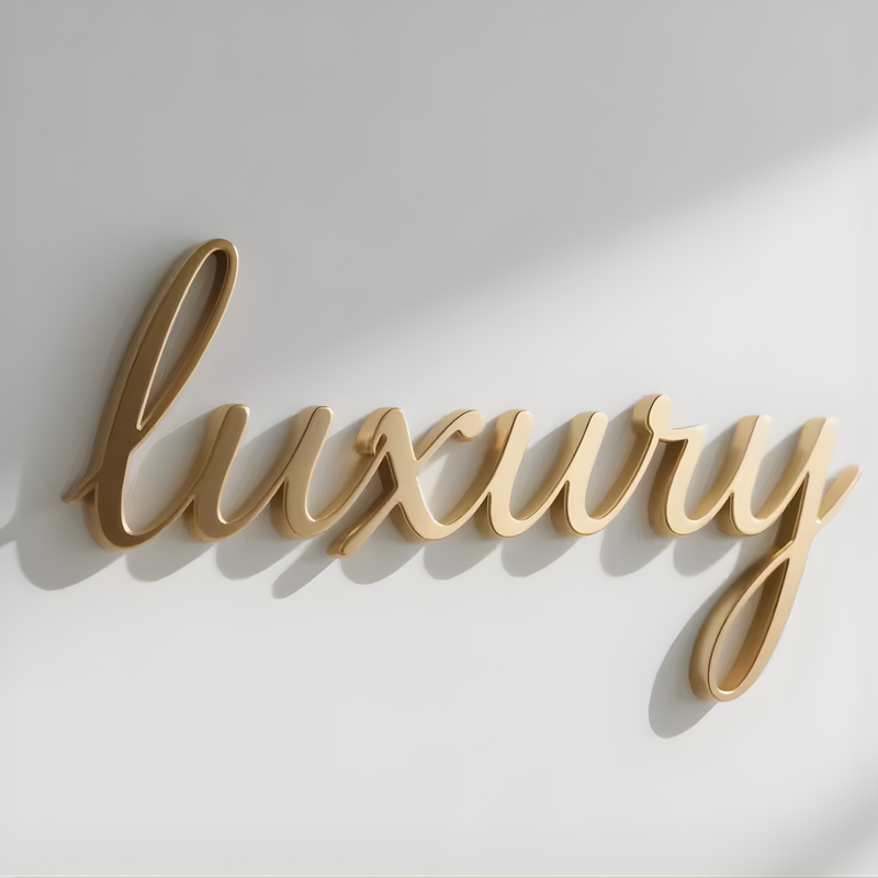 Dimensional non-illuminated sign for exterior business branding