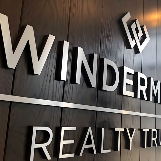 Contemporary 3D non-illuminated sign for storefront branding