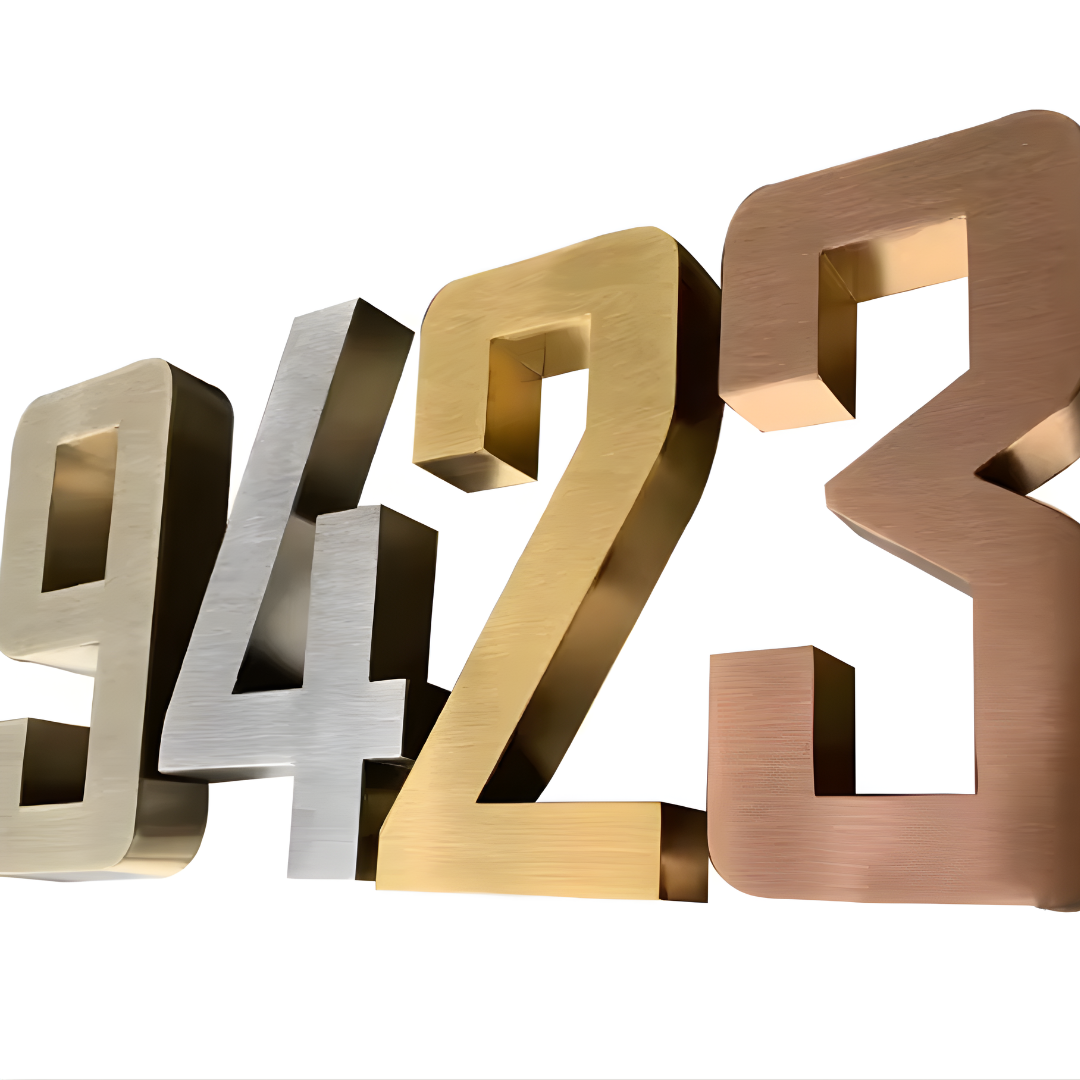 3D non-illuminated sign with raised dimensional lettering