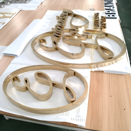 Precision-built 3D non-illuminated sign with clean edges