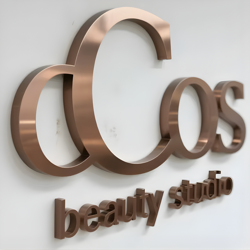 Commercial 3D non-illuminated sign with dimensional design