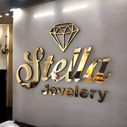 Business-grade 3D non-illuminated sign with raised lettering