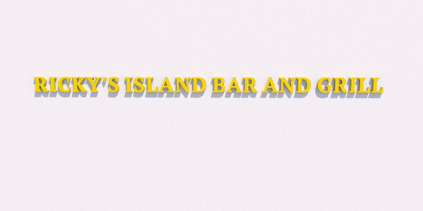 Custom Business Sign for Ricky's Island Bar and Grill