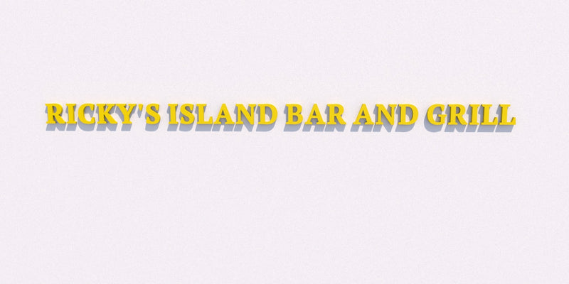 Custom Business Sign for Ricky's Island Bar and Grill