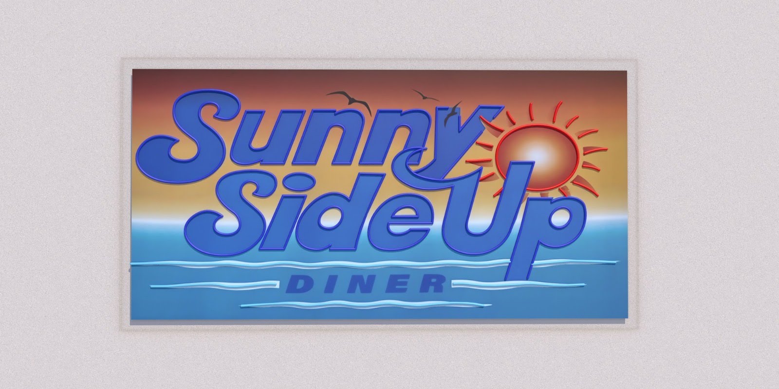 Custom Business Sign for Sunny Side Up Diner