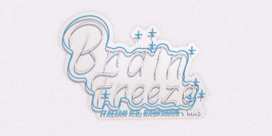 Custom Business Sign for "Brain Freeze" | 1-Year Warranty Included