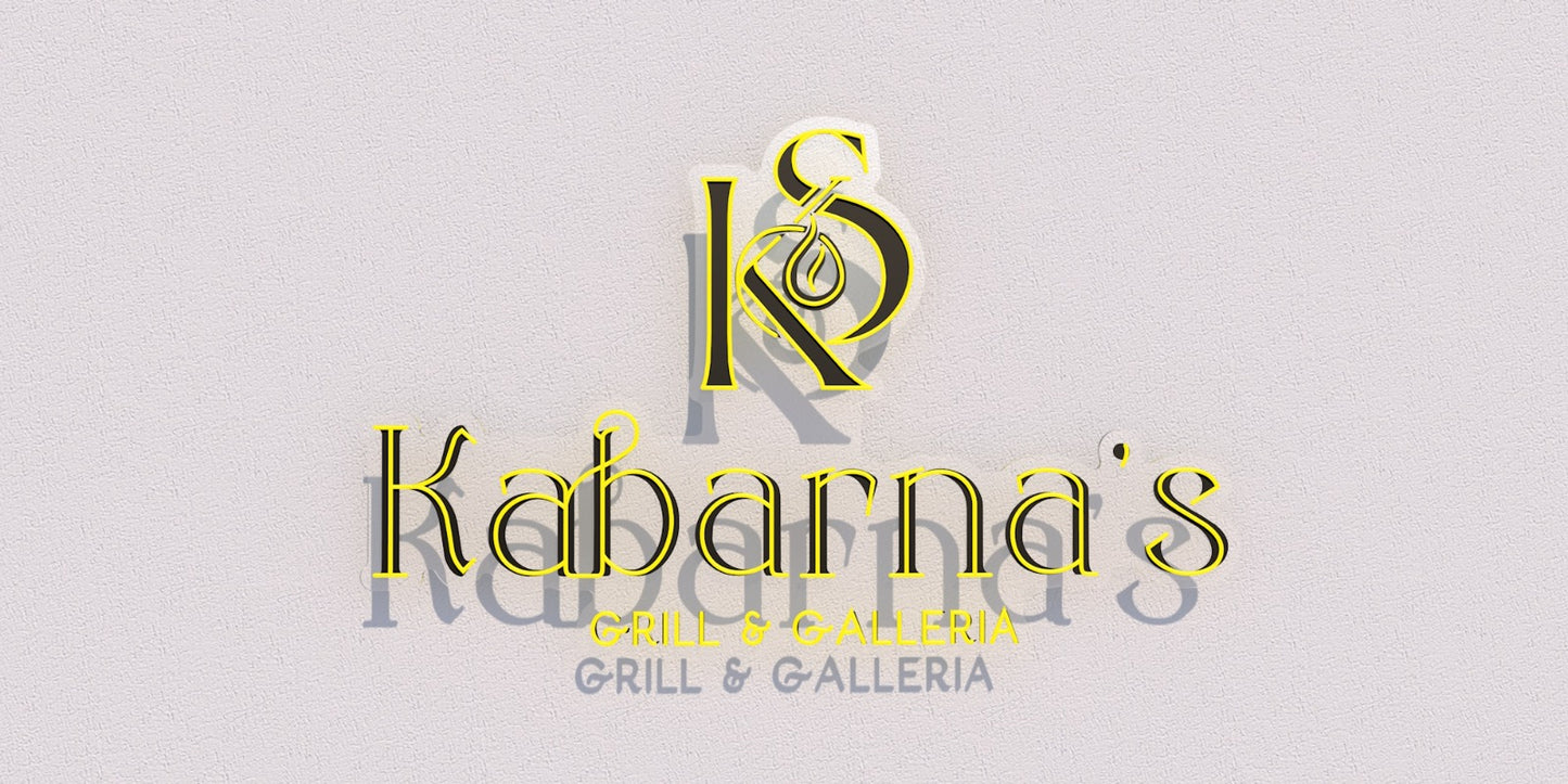 Custom Business Sign for Kabarna's Grill & Galleria