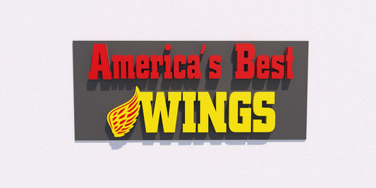 Custom Business Sign for America's Best Wings