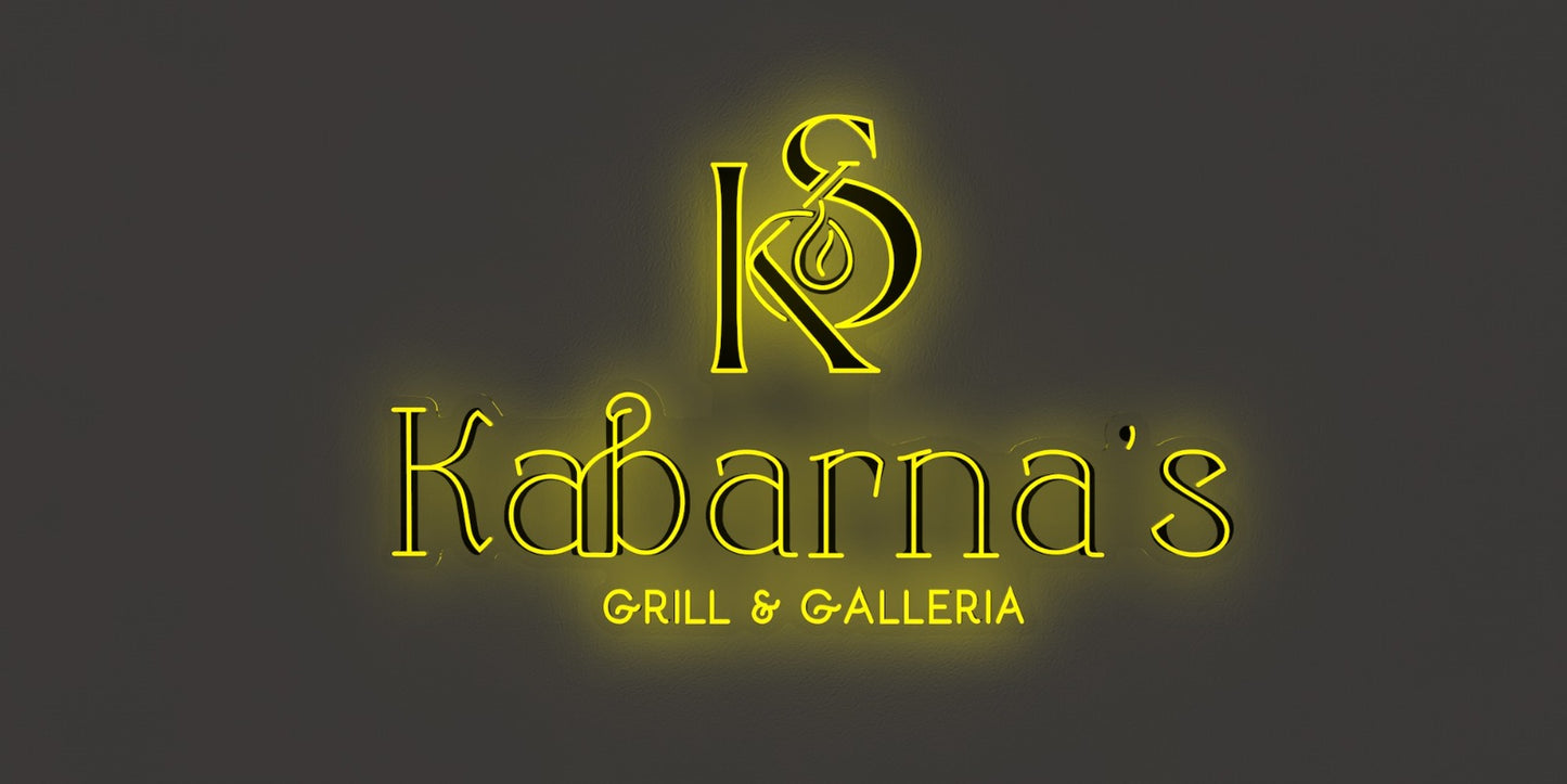 Custom Business Sign for Kabarna's Grill & Galleria