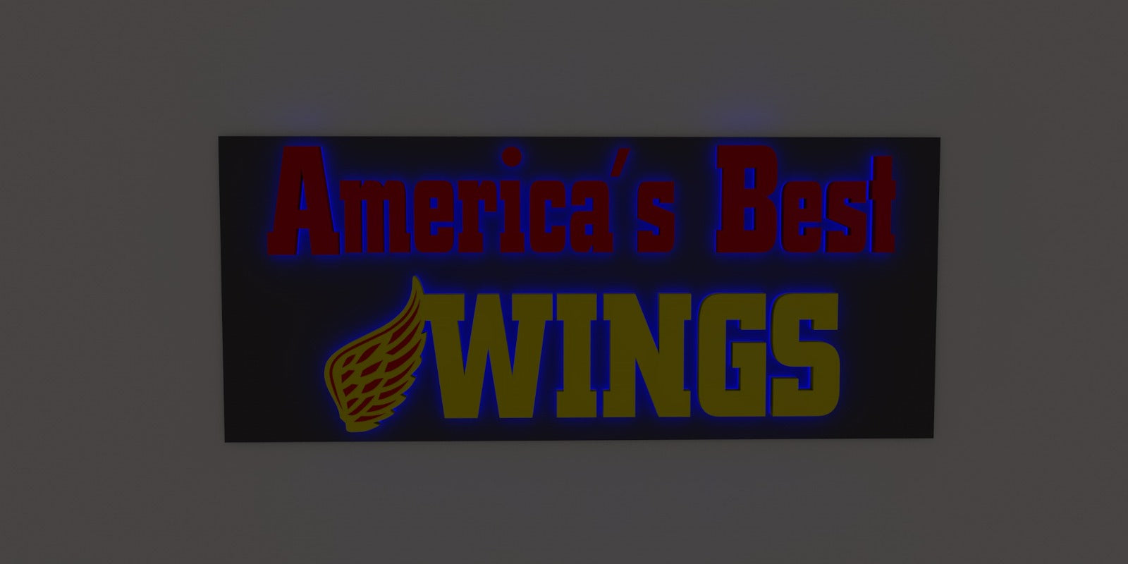 Custom Business Sign for America's Best Wings