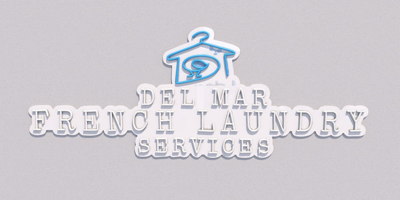 Custom Business Sign for Del Mar French Laundry Services
