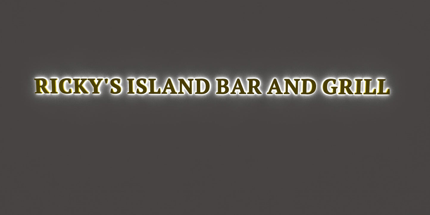 Custom Business Sign for Ricky's Island Bar and Grill