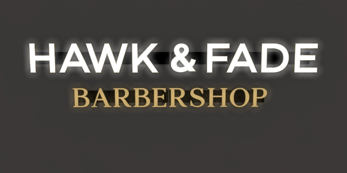 Custom Business Sign for Hawk and Fade