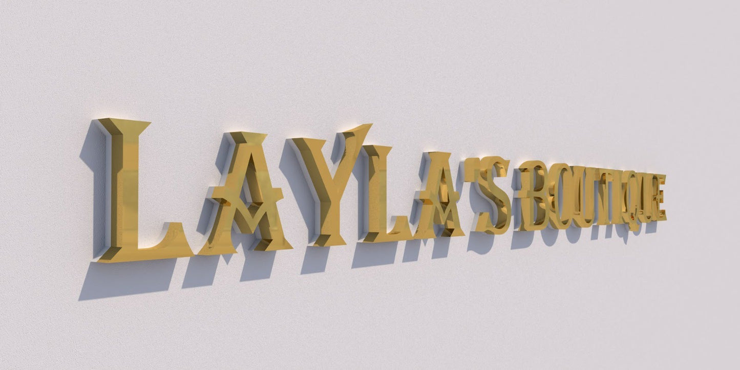 Custom Business Sign for Layla's Boutique