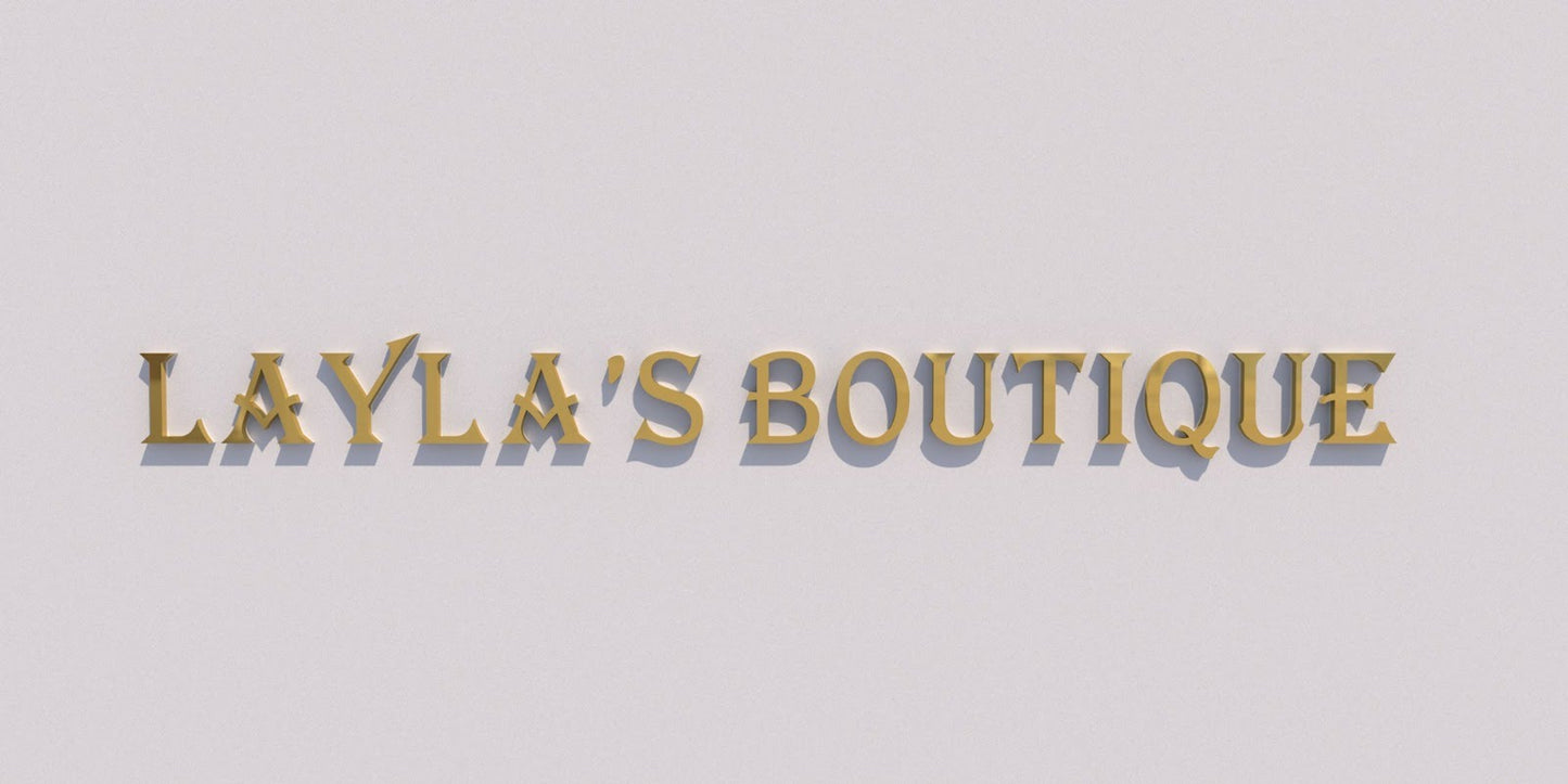Custom Business Sign for Layla's Boutique
