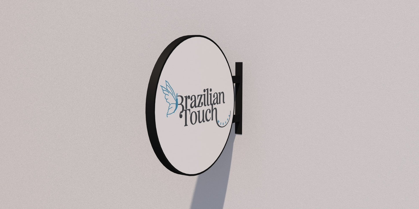 Custom Business Signs for Tanya (Brazilian Touch) Blade Sign + BackLit Channel Letters
