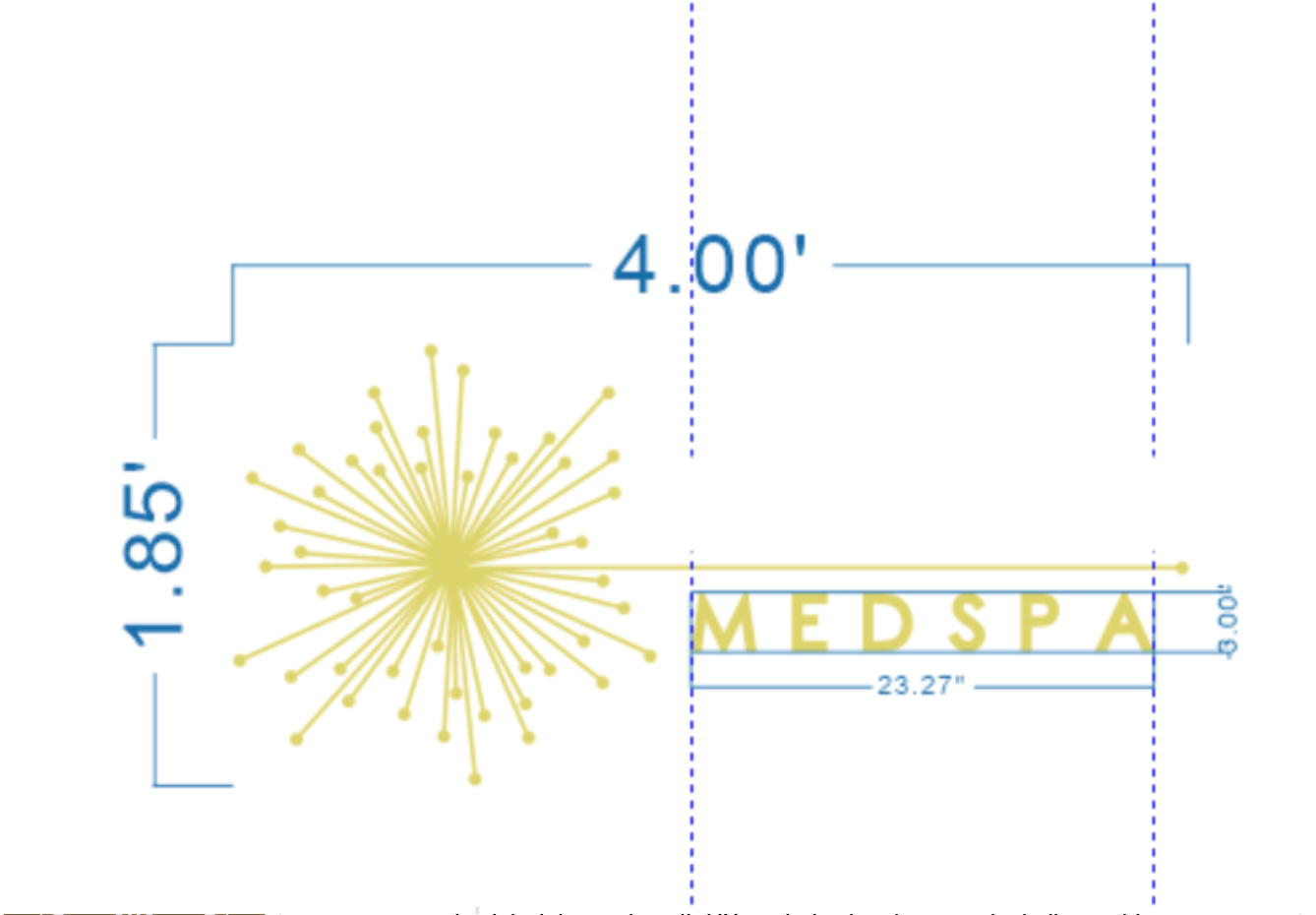 Custom Business Sign for "UDERMA" - MEDSPA | 3-Year Warranty