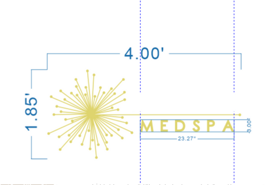 Custom Business Sign for "UDERMA" - MEDSPA | 3-Year Warranty