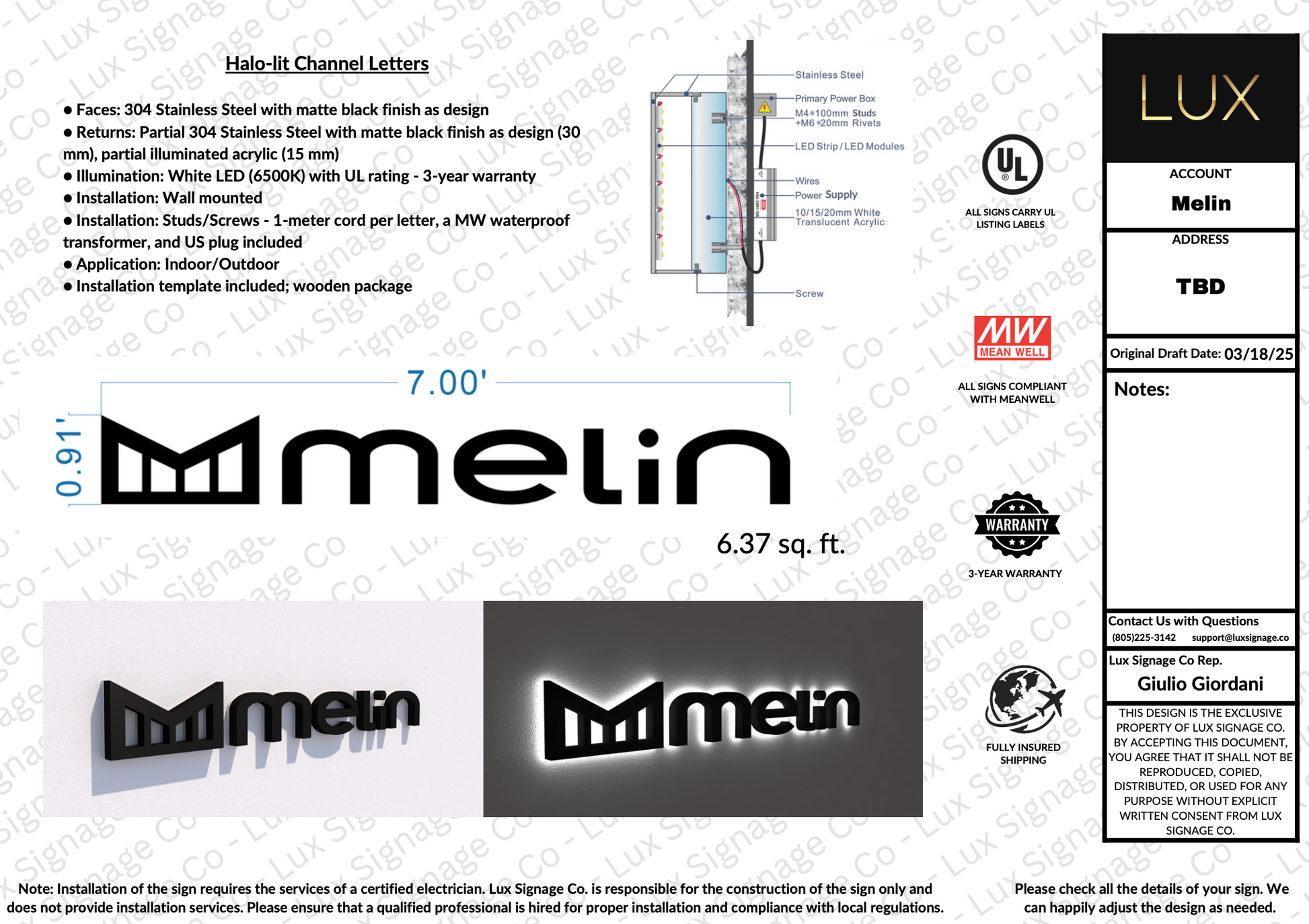 Custom Business Sign for Khang | melin