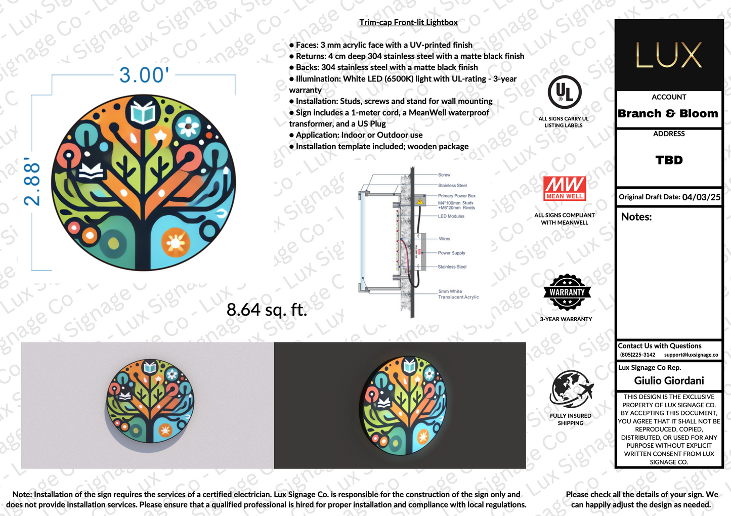Custom Business for Branch & Bloom